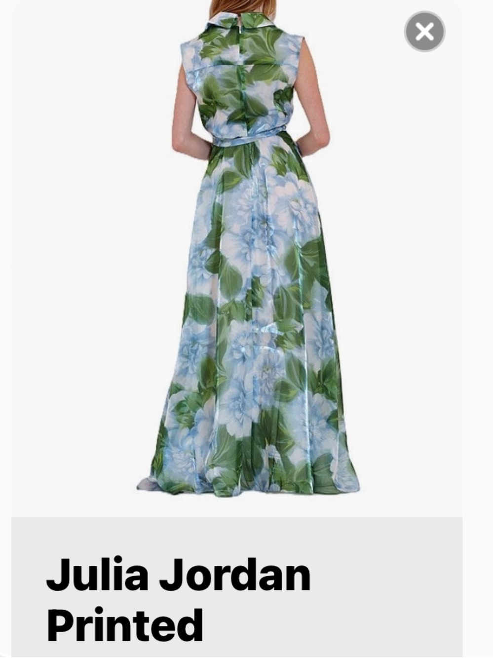 julia jordan Blue and Green Floral Wrap Maxi Dress - Picture 2 of 5
